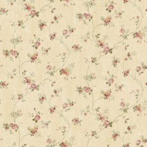 обои бежевые Chesapeake с цветами  Cottage Garden 97099 На фото обои бежевые Chesapeake с цветами  Cottage Garden 97099