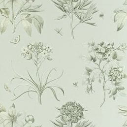 английские премиум обои в комнату Sanderson английской стиле Parchment Flowers DPFWER106 На фото английские премиум обои в комнату Sanderson английской стиле Parchment Flowers DPFWER106