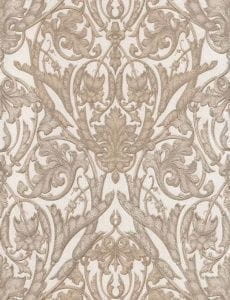 недорогие флизелиновые обои коричневые Euro Decor с орнаментом Faberge 1135-02 На фото недорогие флизелиновые обои коричневые Euro Decor с орнаментом Faberge 1135-02
