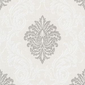 дорогие обои серые в комнату Fine Decor с орнаментом Buckingham 495-69042 На фото дорогие обои серые в комнату Fine Decor с орнаментом Buckingham 495-69042