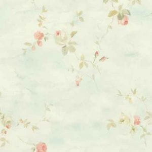 обои голубые KT-Exclusive в стиле прованс Watercolor Florals MF21602 На фото обои голубые KT-Exclusive в стиле прованс Watercolor Florals MF21602