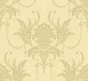 элитные флизелиновые полностью обои желтые в комнату с орнаментом Collins Company Opulent ON40707 На фото элитные флизелиновые полностью обои желтые в комнату с орнаментом Collins Company Opulent ON40707