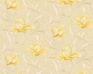 дорогие виниловые обои бежевые в комнату AS-Creation с цветами  Paradise Flower 32748-3 На фото дорогие виниловые обои бежевые в комнату AS-Creation с цветами  Paradise Flower 32748-3