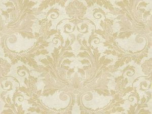 американские бумажные обои бежевые в комнату York с дамаском Gold Leaf GF0782 На фото американские бумажные обои бежевые в комнату York с дамаском Gold Leaf GF0782