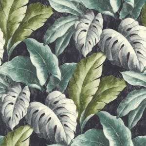 обои синие GranDeco с деревьями Botanical BA2404 На фото обои синие GranDeco с деревьями Botanical BA2404