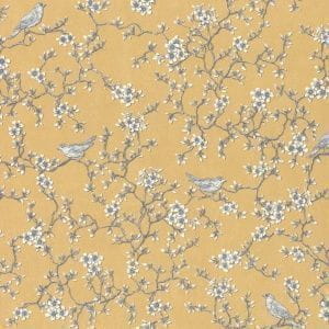 российские недорогие флизелиновые обои желтые Euro Decor с деревьями Edem 7165-05 На фото российские недорогие флизелиновые обои желтые Euro Decor с деревьями Edem 7165-05