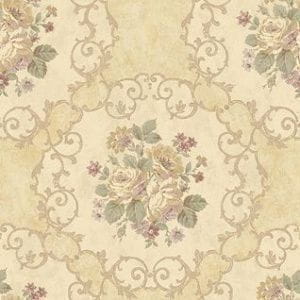 бумажные обои бежевые KT-Exclusive с орнаментом ретро English Elegance DL60501 На фото бумажные обои бежевые KT-Exclusive с орнаментом ретро English Elegance DL60501