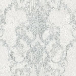 китайские дорогие флизелиновые обои белые в комнату с орнаментом Aurora Dekor Savoia 120012 На фото китайские дорогие флизелиновые обои белые в комнату с орнаментом Aurora Dekor Savoia 120012