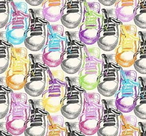 элитные бумажные обои белые в комнату Vilber с абстракцией Hippies W15 0004 W01 На фото элитные бумажные обои белые в комнату Vilber с абстракцией Hippies W15 0004 W01