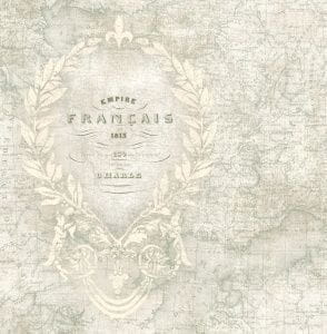 недорогие бумажные обои Harrison Prints с картами и городами Olde Francais OF30909 На фото недорогие бумажные обои Harrison Prints с картами и городами Olde Francais OF30909